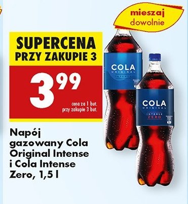 Napoj Cola original intense promocja