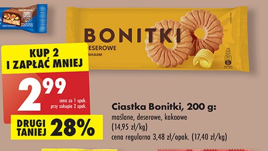 Ciastka z kakao i czekoladą Bonitki promocja