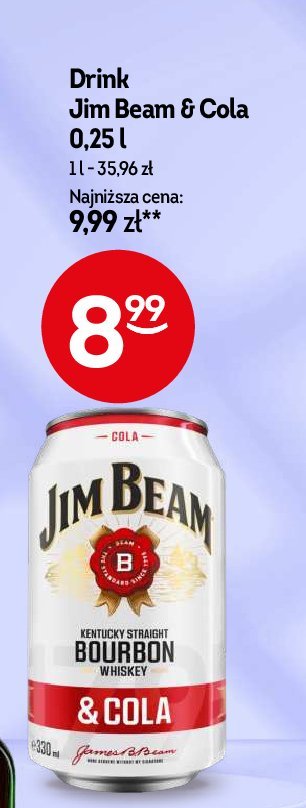 Drink Jim beam & cola promocja