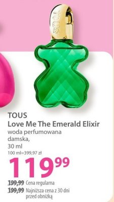 Woda perfumowana TOUS Love Me The Emerald Elixir damska, 30 ml promocja w Hebe