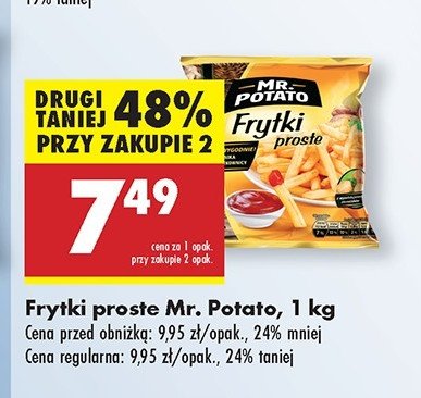 Frytki proste Mr. potato promocja w Biedronka