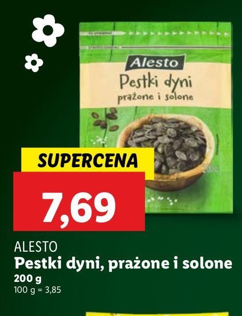 Pestki dyni Alesto promocja w Lidl