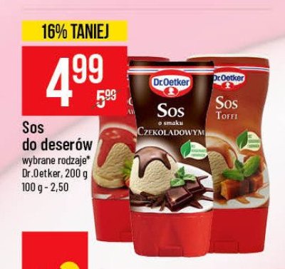 Sos toffi Dr. oetker promocja