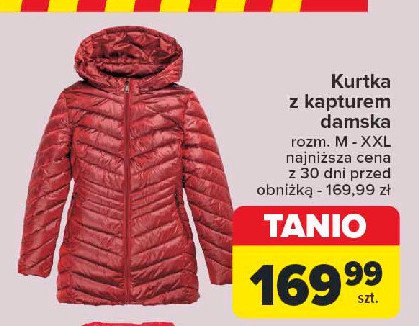 Kurtka z kapturem damska promocja w Carrefour