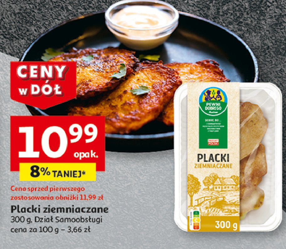 Placki ziemniaczane Auchan pewni dobrego promocja w Auchan