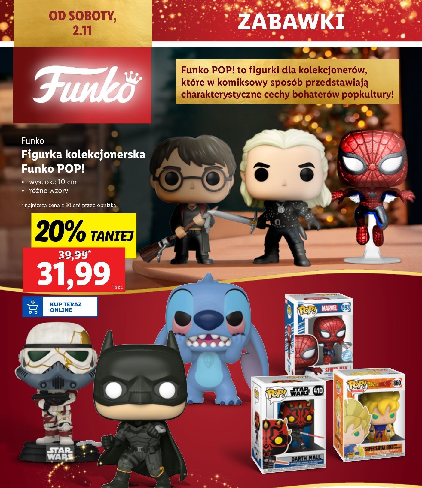 Figurka funko pop! 10 cm promocja w Lidl