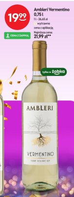 Wino Ambleri Vermentino 0,75l promocja w Żabka