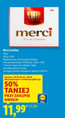 Praliny Merci promocja w Lidl