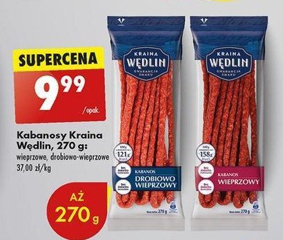 Kabanosy drobiowo-wieprzowe Kraina wędlin promocja