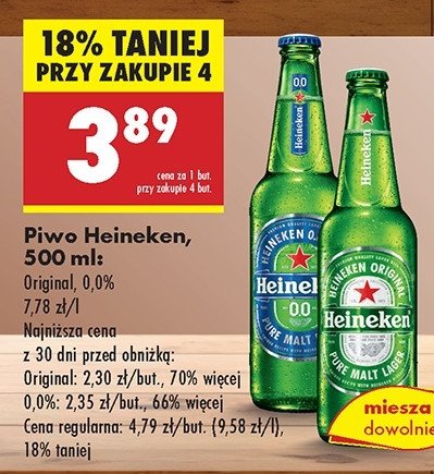 Piwo Heineken promocja w Biedronka