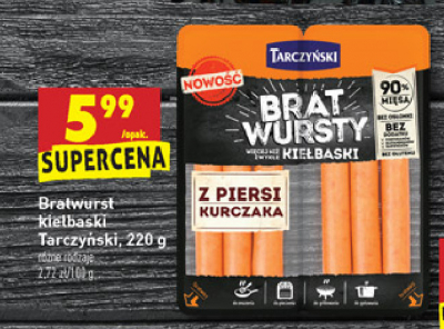 Kie艂baski bratwurst z szynki Tarczy艅ski promocja