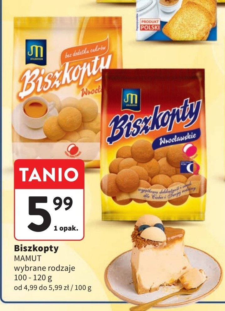 Biszkopty wrocławskie delikatesowe Mamut promocja