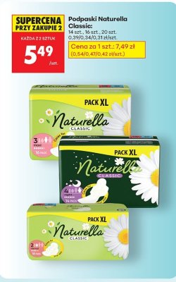 Podpaski Naturella Classic promocja w Biedronka