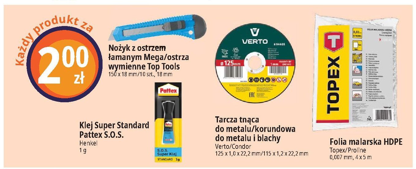 Tarcza tn膮ca do metalu 125 x 1 x 22.2 mm Verto promocja