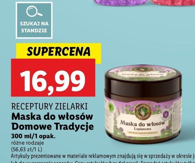 Maska do włosów łopianowa Receptury zielarki promocja