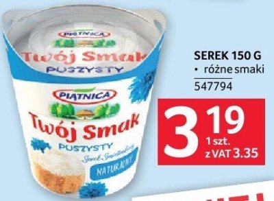 Serek 150g różne smaki promocja w Selgros