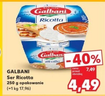Ser Ricotta GALBANI Ser Ricotta promocja w Kaufland