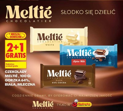 Czekolada Meltié Alpine Milk 100g promocja w Biedronka