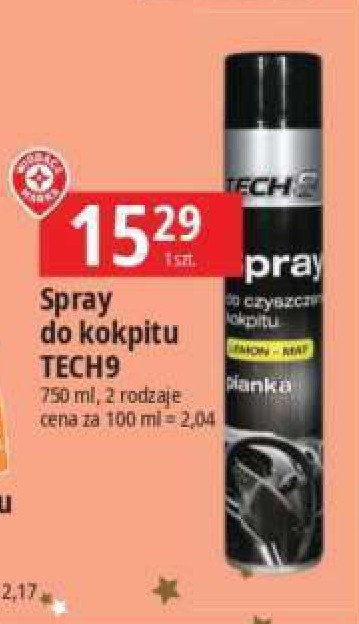 Spray do czyszczenia kokpitu lemon Tech9 promocja