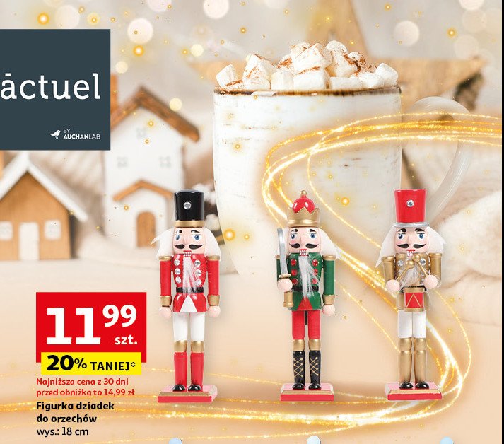 Dziadek do orzechów 18 cm Actuel promocja w Auchan