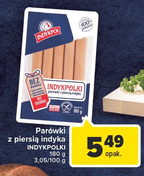 Parówki z piersią indyka Indykpol promocja