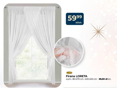 Firana LORETA 80×270 cm promocja w PSB Mrówka