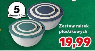 Zestaw misek plastikowych 5 elementów promocja w Kaufland
