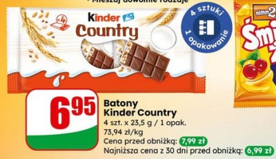 Batony Kinder Country promocja w Dino