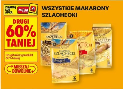 Makaron szlachecki Moja Specjalność: Wstążki, Świderki, Krajanka Gyros, Nitka promocja w Biedronka