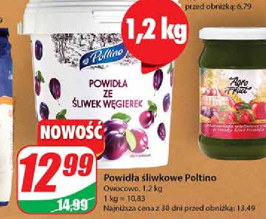 Powidła ze śliwek węgierek Poltino promocja
