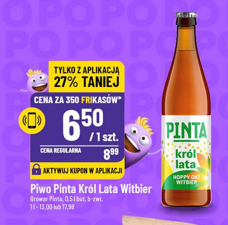 Piwo Pinta kr贸l lata promocja
