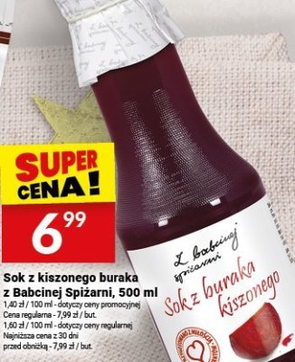 Sok z kiszonego buraka z Babcinej Spiżarni, 500 ml promocja w Twój Market