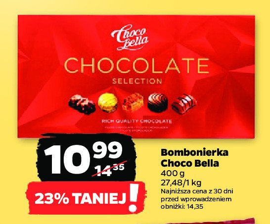 Bombonierka chocolate selection Chocobella promocja