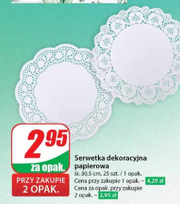 Serwetki dekoracyjne 30.5 cm promocja w Dino