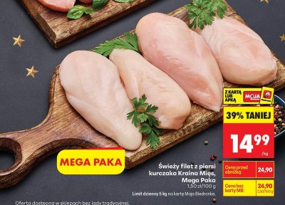 Kurczak świeży filet z piersi kurczaka Mega Paka promocja w Biedronka