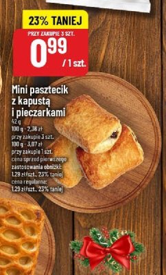 Mini pasztecik z kapustą i pieczarkami 92 g promocja w POLOmarket