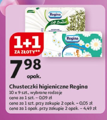 Chusteczki higieniczne soft bamboo Regina promocja
