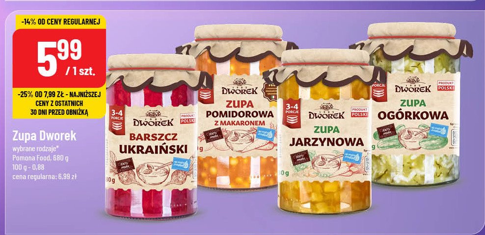 Zupa jarzynowa Dworek promocja