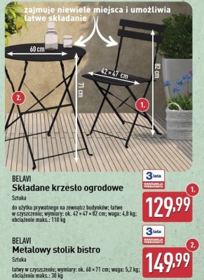Stolik metalowy bistro BELAVI promocja