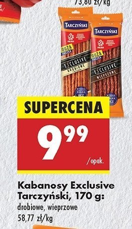 Kabanosy wieprzowe Tarczyński exclusive promocja w Chorten