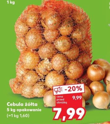 Cebula żółta 5 kg promocja w Kaufland