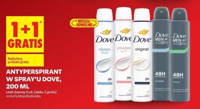 Antyperspirant w spray'u Dove różne rodzaje, 200 ml promocja w Biedronka