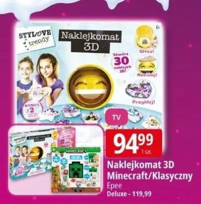 Naklejkomat 3D Minecraft/Klasyczny Epee Deluxe promocja w Leclerc