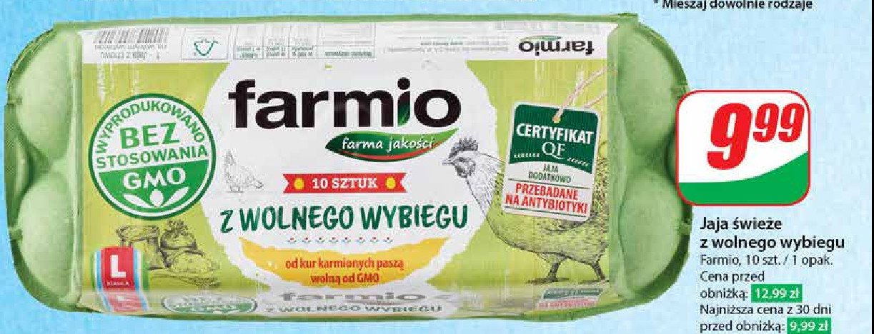 Jaja kl m bez gmo Farmio promocja