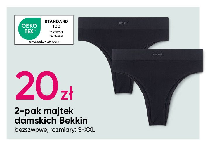 Majtki damskie rozm. s-xxl Bekkin promocja w Pepco