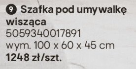 Szafka pod umywalkę wisząca promocja w Castorama
