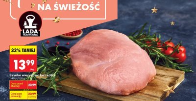 Szynka wieprzowa bez kości Lada Tradycyjna promocja w Biedronka