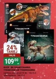 Klocki OBE dranotelosaurus, tyrannosaurus lub tyrannosaurus rex promocja w bi1
