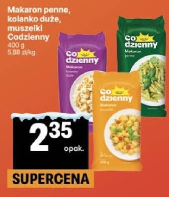 Makaron penne, kolanko duże, muszelki Codzienny promocja w Delikatesy Centrum