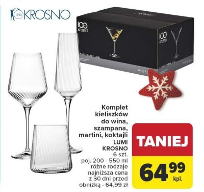 Komplet kieliszków Lumi, 6 szt. 200-550 ml, różne rodzaje Krosno promocja
